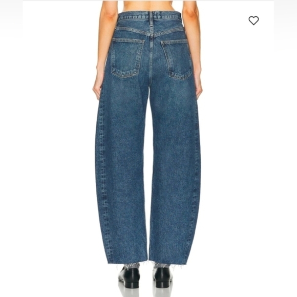 ❤️ NWOT! AGOLDE LUNA HIGH RISE PIECED WIDE LEG JEANS, 0 (25) - Picture 4 of 15